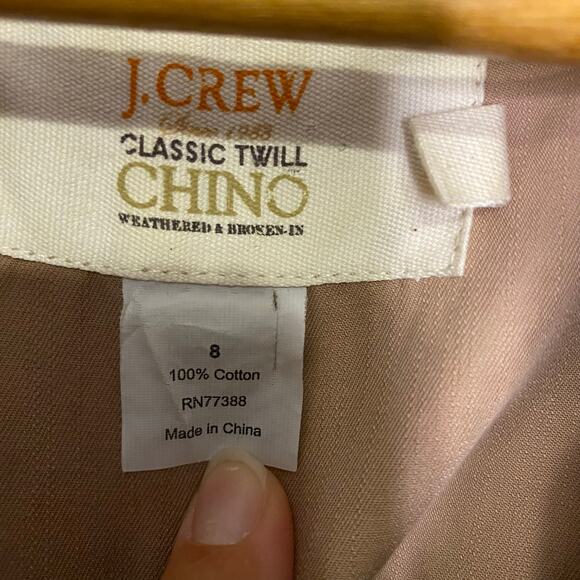 J Crew Womens Classic Twill Chino Blazer Jacket Beige Buttons Moto Preppy Size 8 - Picture 4 of 14